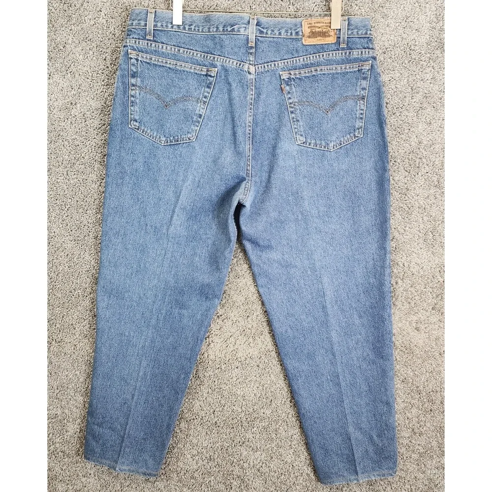 Vintage Levis 545 Jeans Mens 44x30 Blue Denim Brown Tab Loose Fit Baggy 1990s Y2